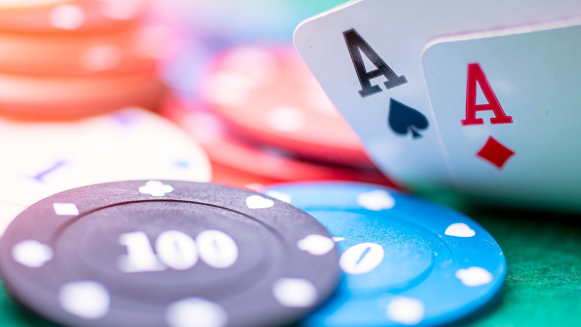 Poker chips and cards